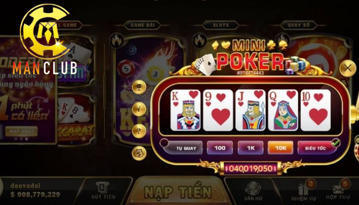 Hướng Dẫn Chi Tiết Cách Chơi Mini Poker Cơ Bản Tại Nhà Cái ManClub